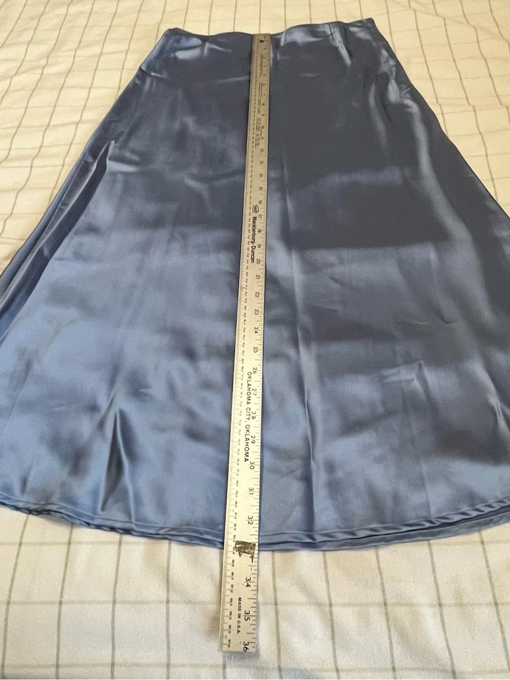 Hotouch Blue Satin Long A-Long Skirt Size L Cocktail Party Mermaidcore